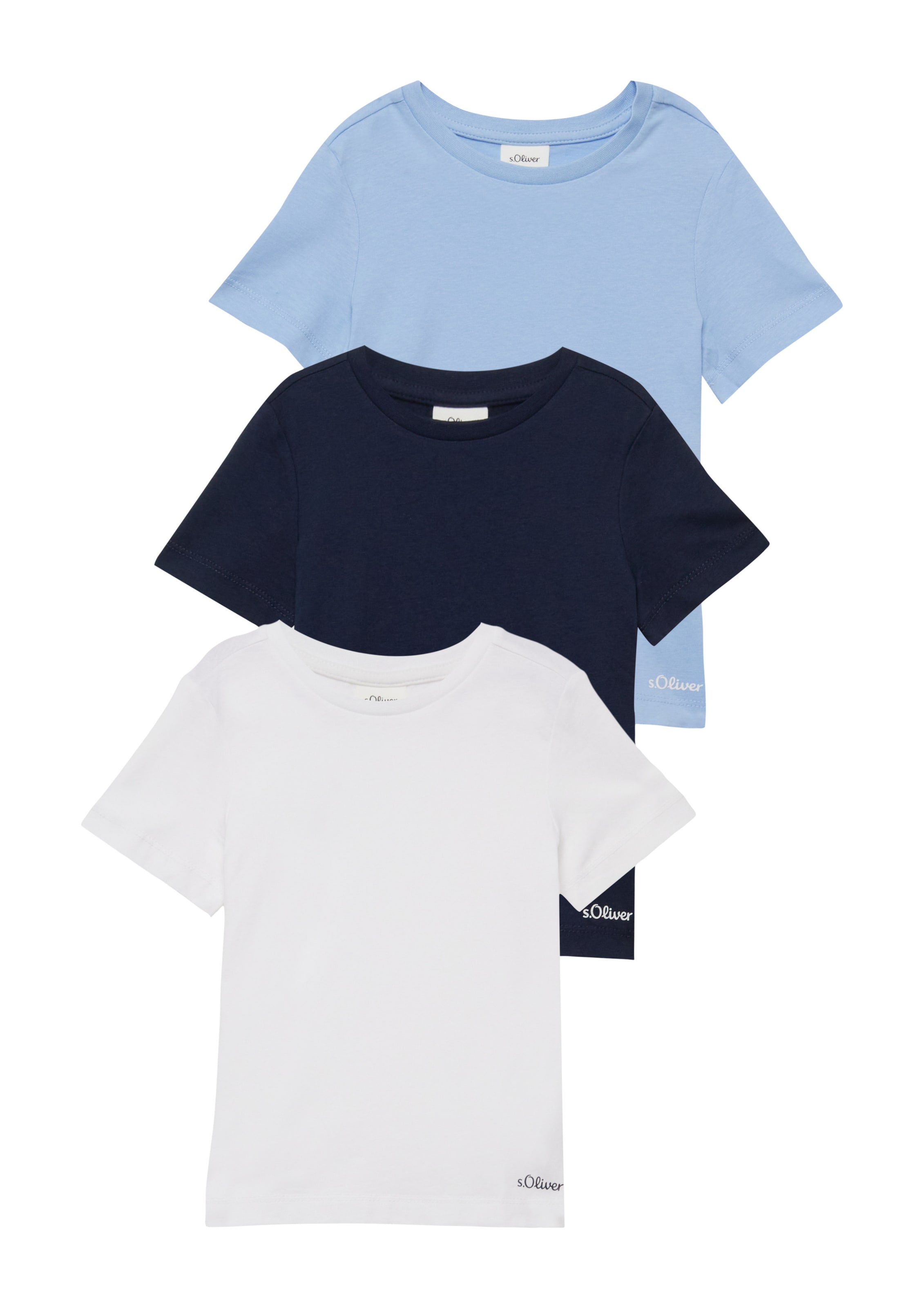 

s.Oliver Junior Футболка в цветах Navy, Sky Blue, White