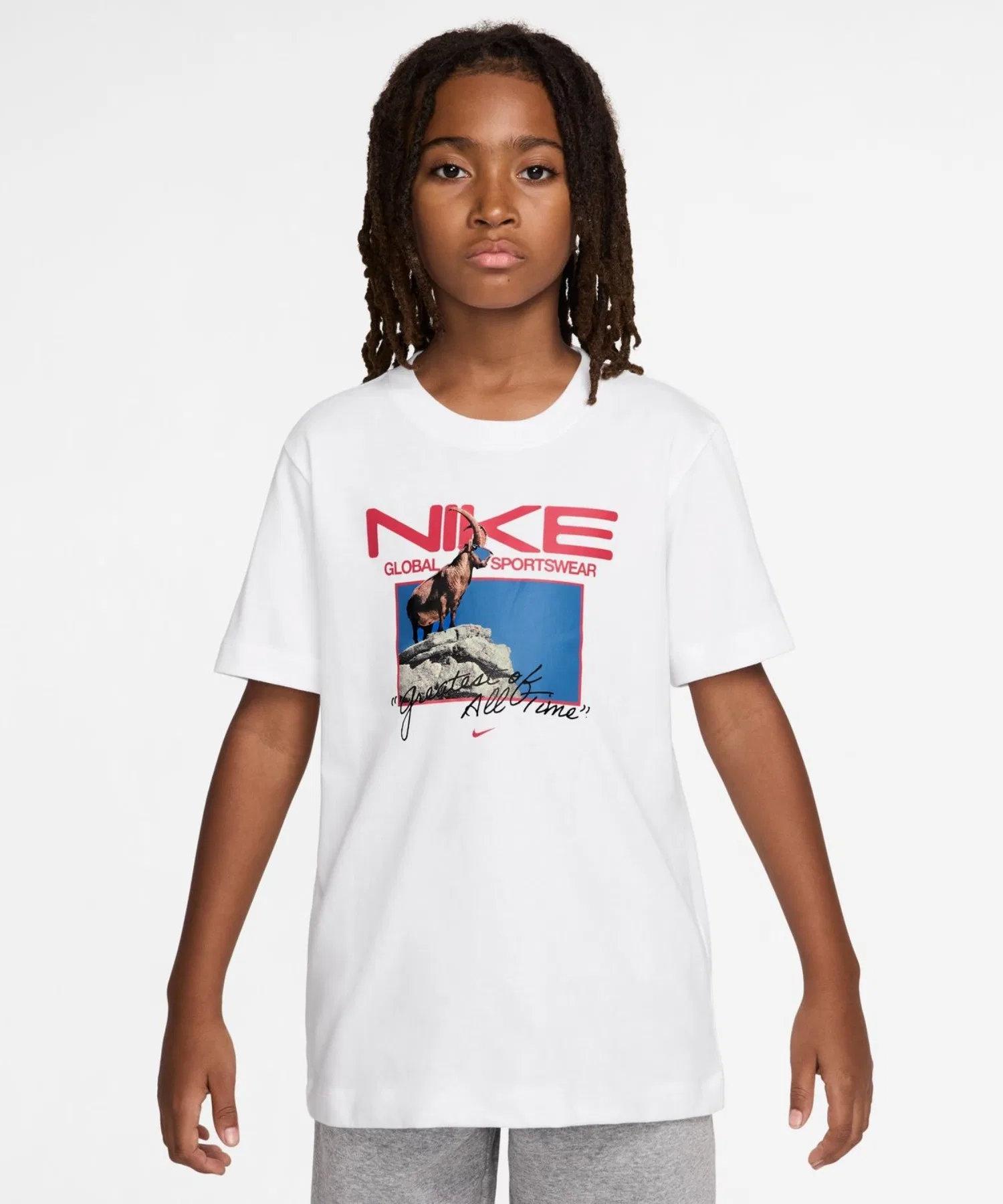Детская футболка NIKE YTH NSW с фотопринтом белая