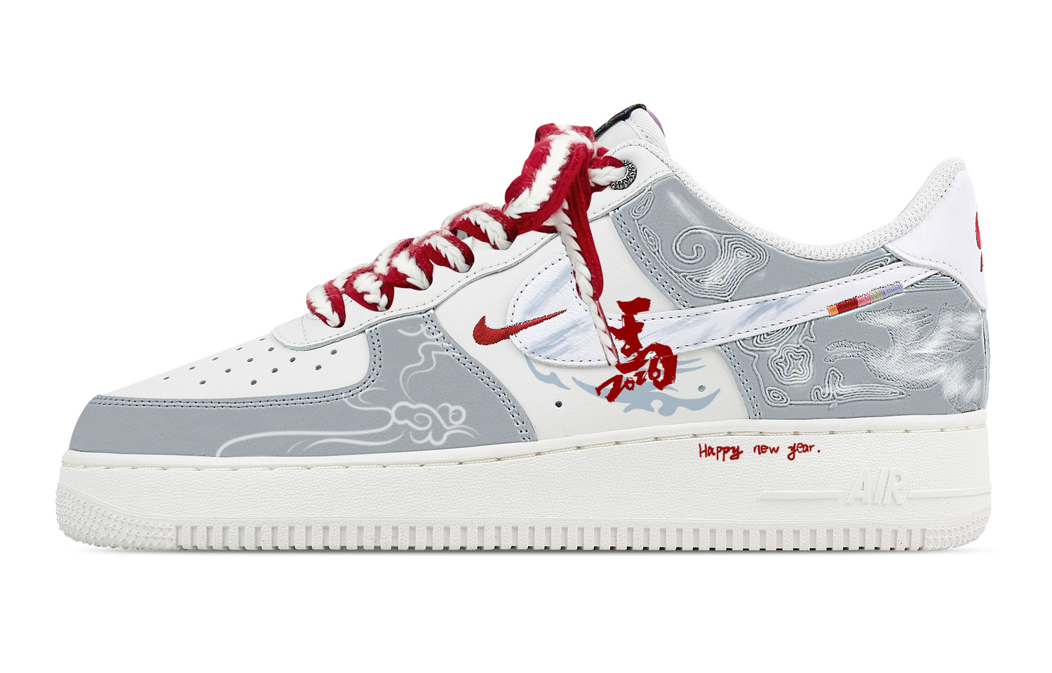 

Nike Air Force 1 Leaping Horse Revitalization кожаные дышащие низкие кроссовки для скейтбординга мужские gray white