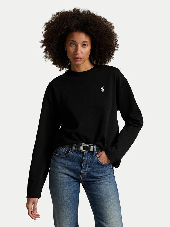 

Блузка прямого кроя 211967105002 Polo Ralph Lauren, черный