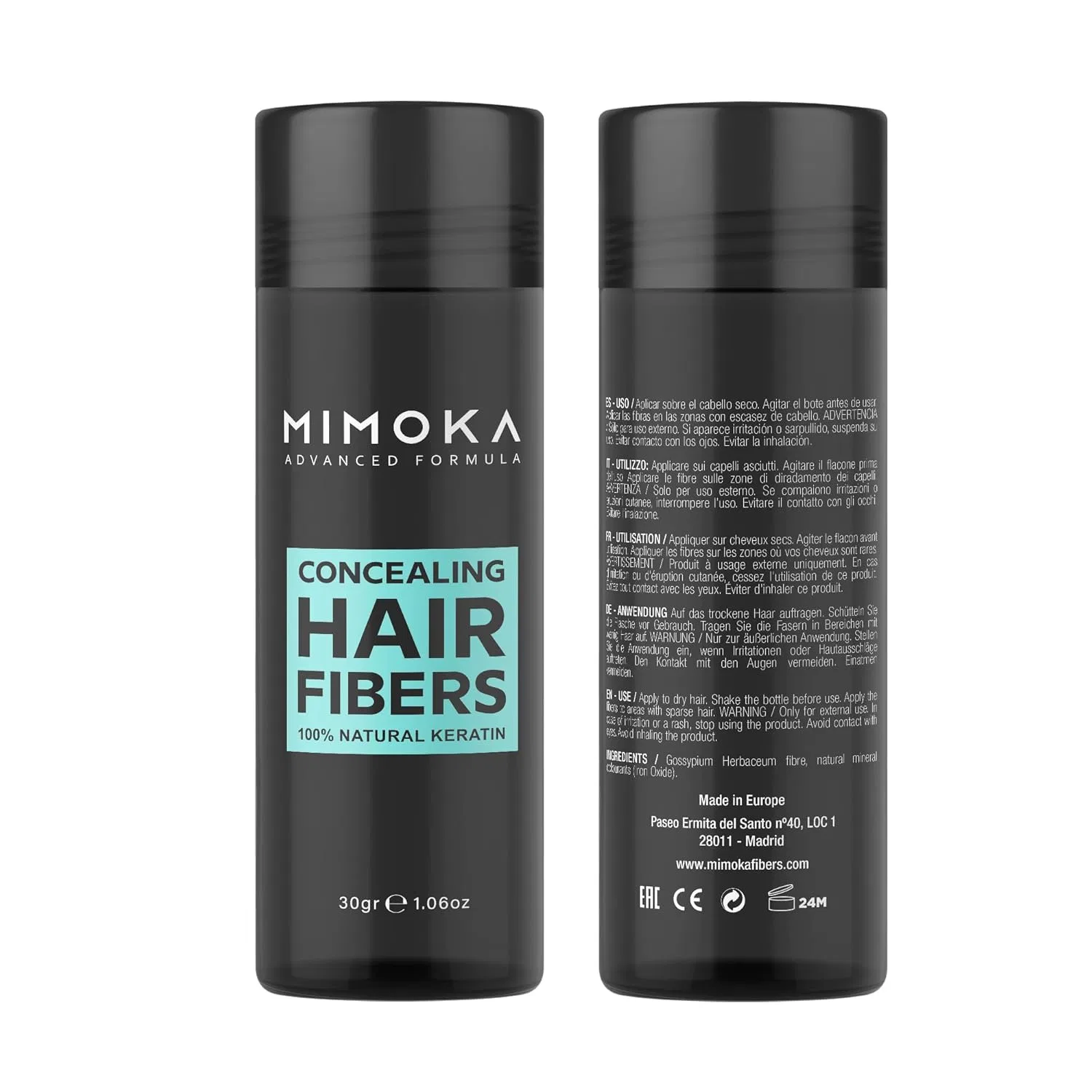 Микрофибры для волос и бороды «Scattered Hair» для маскировки залысин, темно-коричневые Mimoka, Dark Brown