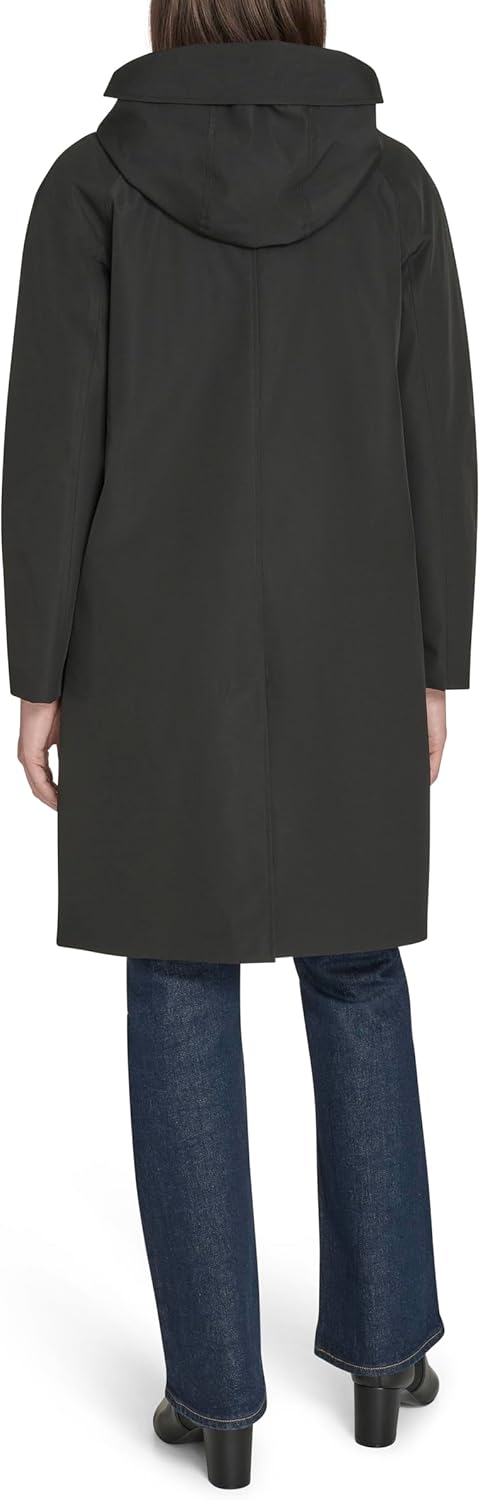 Женский плащ Tommy Hilfiger с застежкой-кнопкой спереди, Black — фото 4