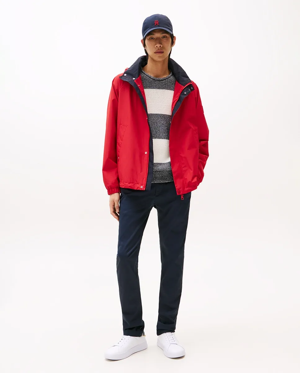 

Мужские хлопковые брюки-чиносы в структуре Tommy Hilfiger, темно-синий