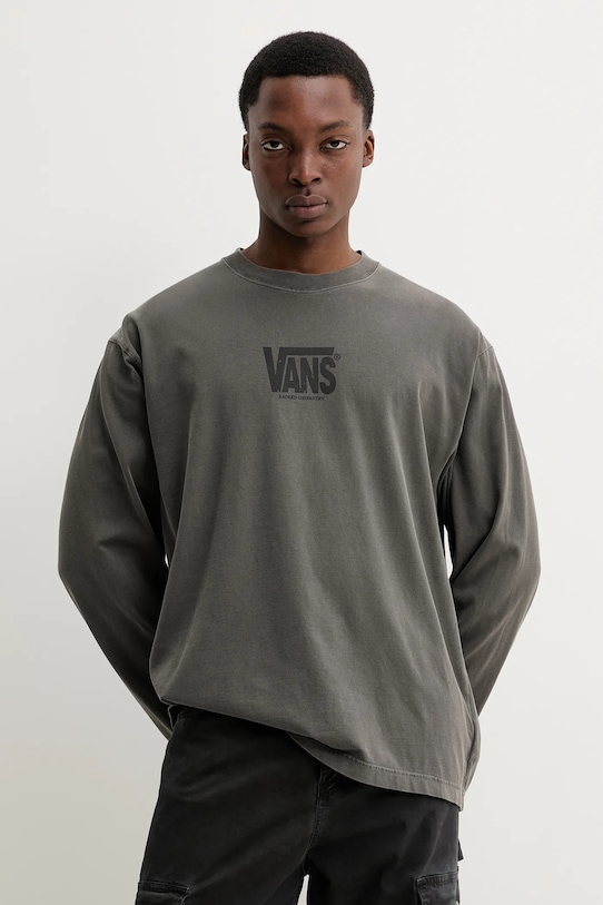 

Хлопковая водолазка Vans, серый