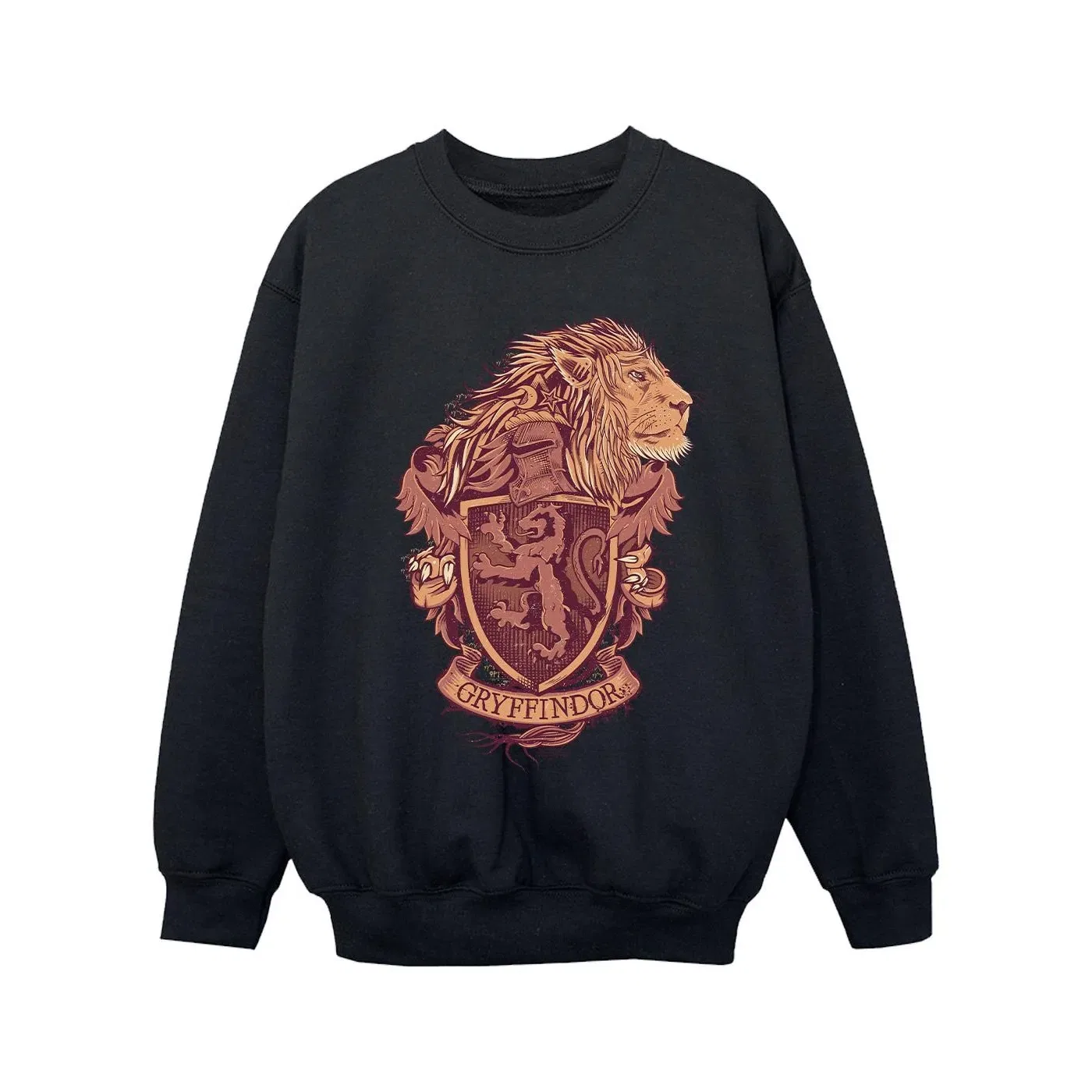 Свитшот с принтом Gryffindor Harry Potter, черный — фото 2