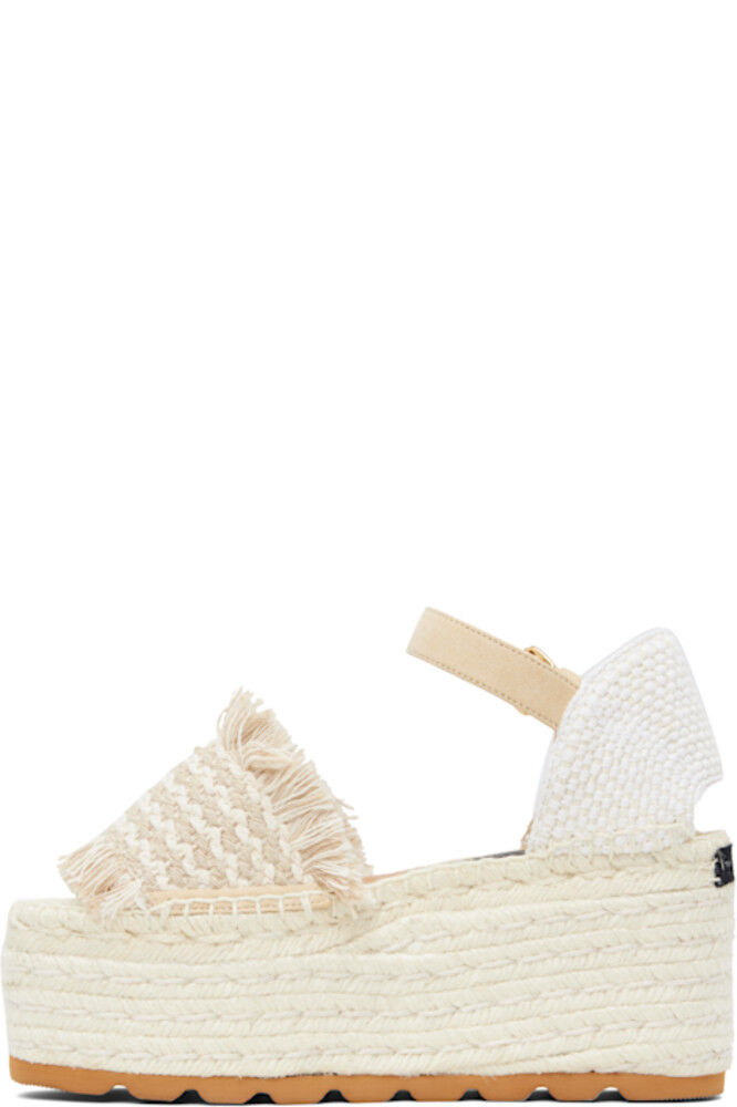 Сандалии Gaia на платформе с эспадрильями и танкеткой от Off-White & Beige Stella McCartney — фото 3