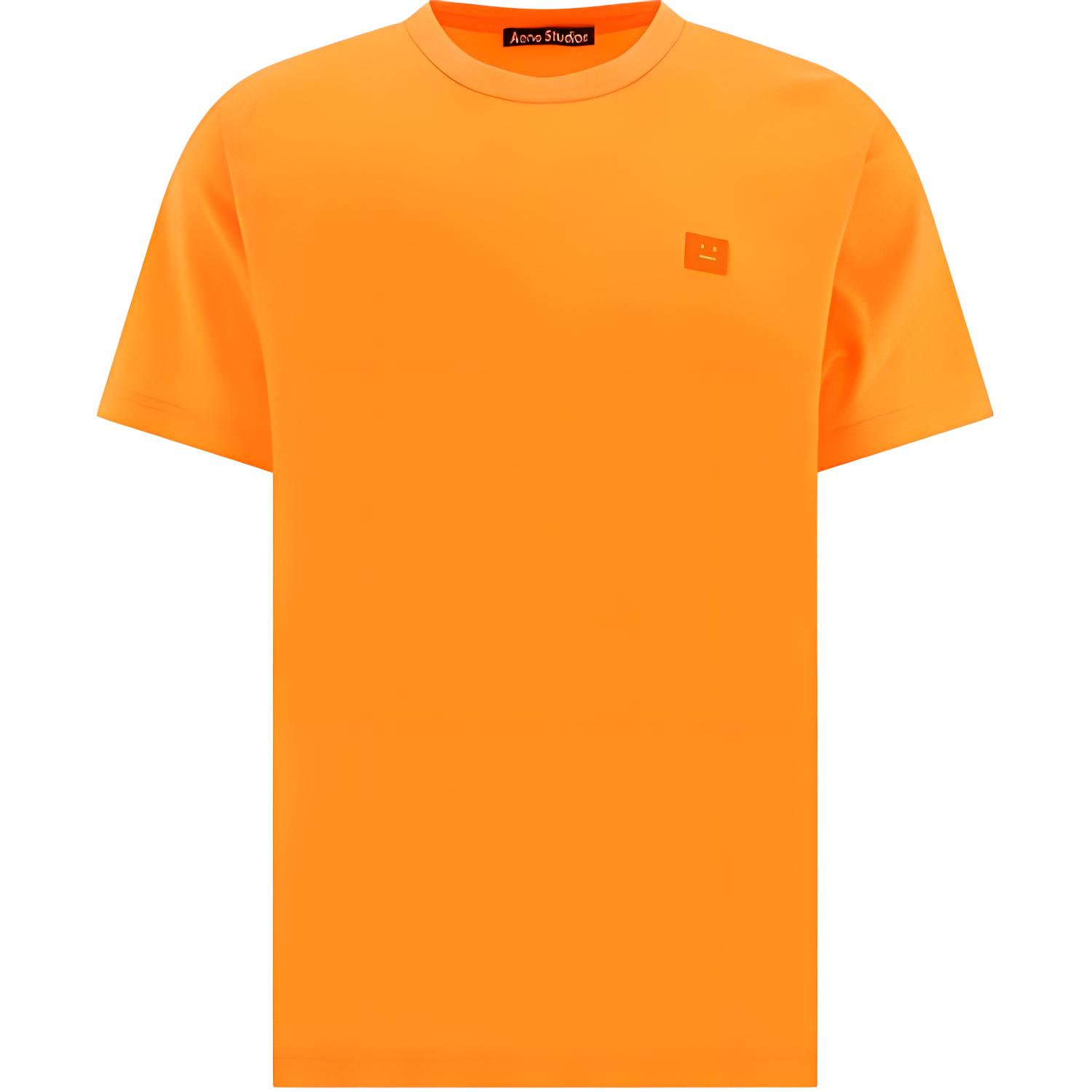 

Футболка с круглым вырезом и нашивкой-логотипом Acne Studios, Orange