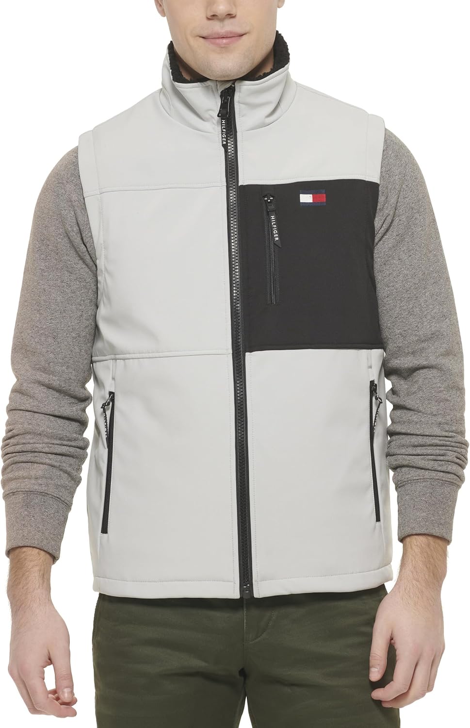 

Мужской жилет Tommy Hilfiger с подкладкой из шерпы, White Grey