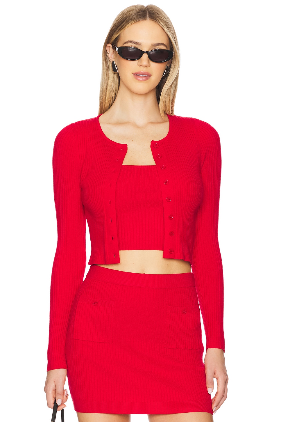

Sarita вязаный топ Bardot, deep red