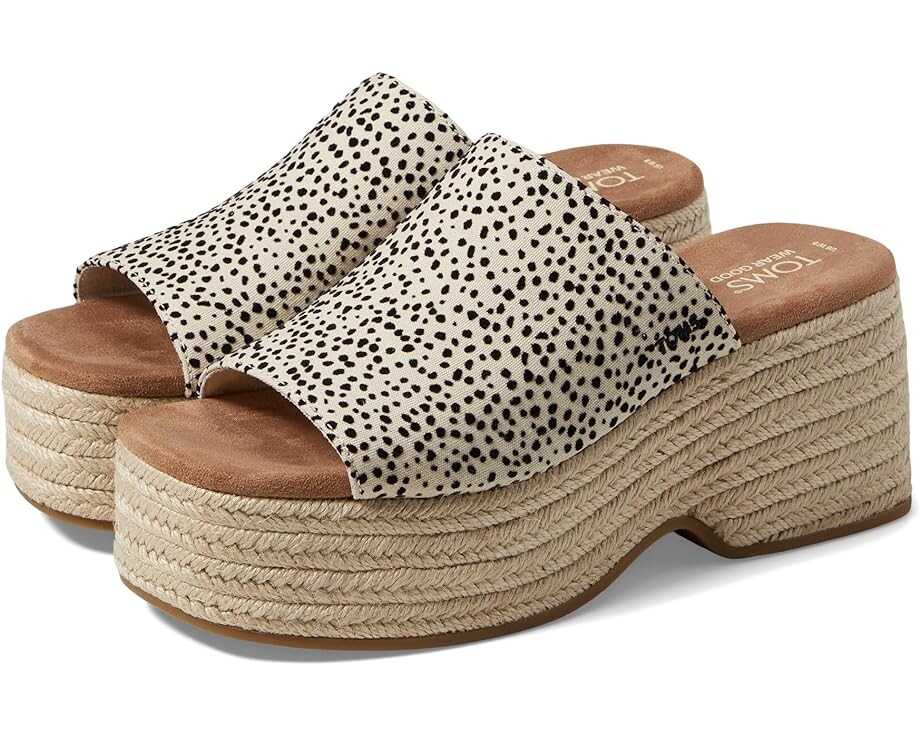 Мюли TOMS Laila, цвет Flocked Mini Cheetah