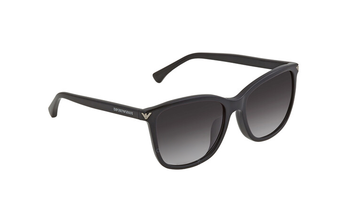

EMPORIO ARMANI Пластиковые квадратные солнцезащитные очки женские черные