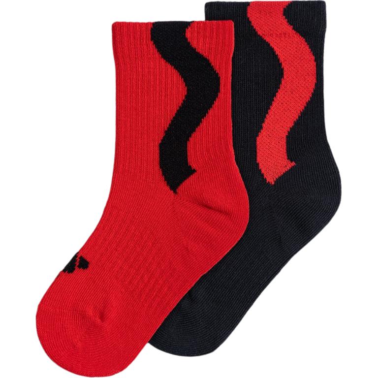 

Носки 2 пары для детей 3-7 лет Adidas, красный/черный