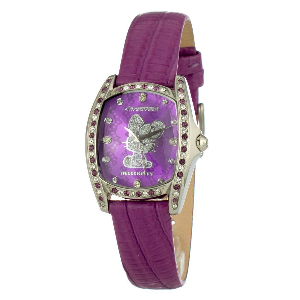 

Часы из фиолетовой кожи Chronotech, Purple