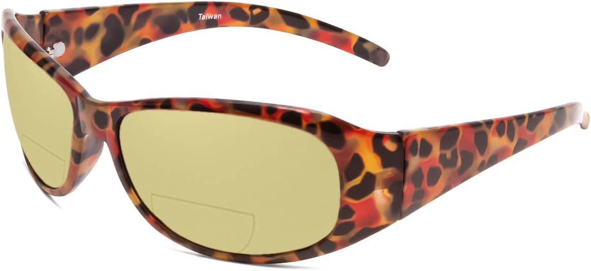 

Солнцезащитные очки для чтения Calabria 645SB с поляризованными линзами и бифокальными линзами +3.00, красная черепаховая оправа/желтая, женские, овальные, бифокальные, модные, в жестком футляре, Red Polarized Yellow