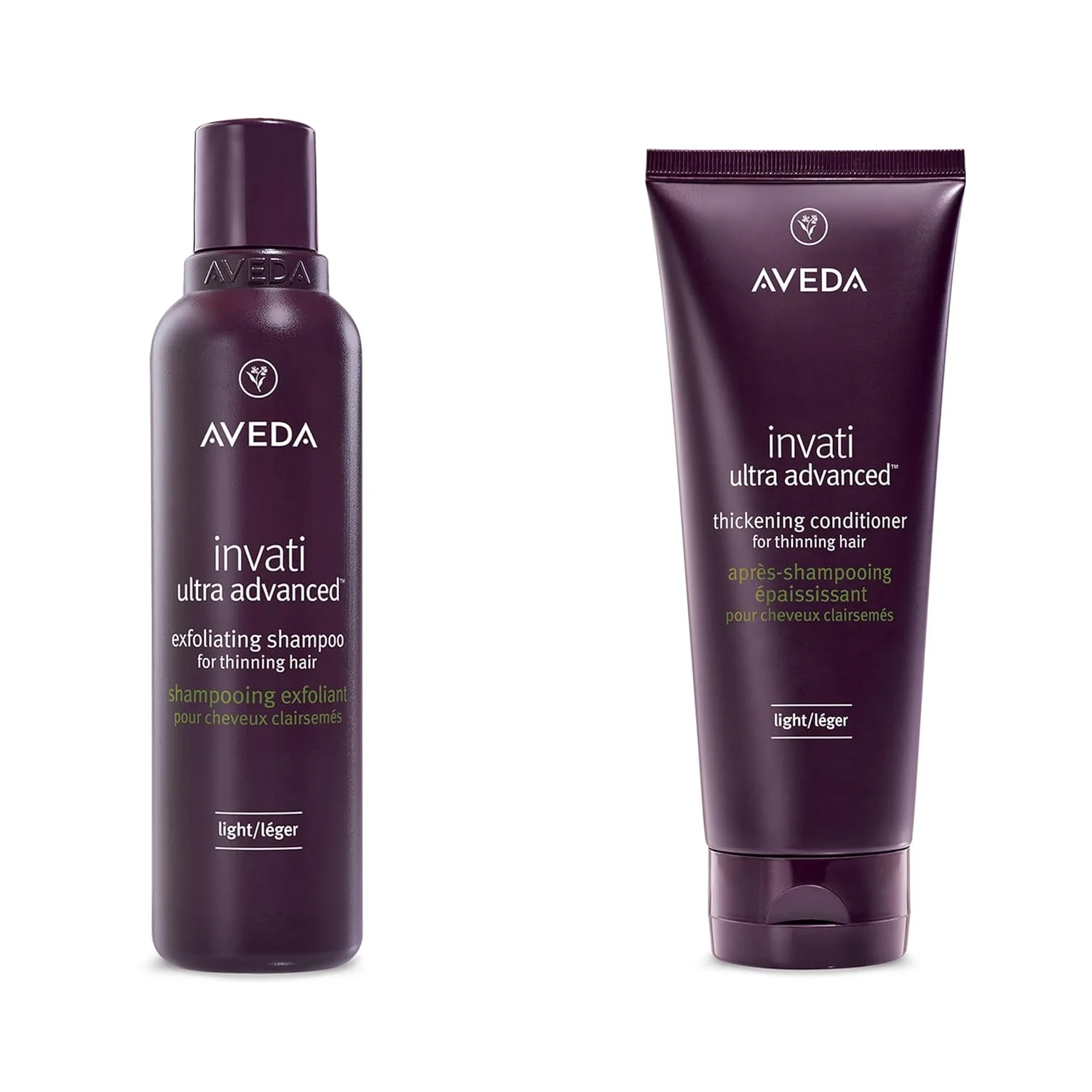 Aveda Invati Ultra Advanced отшелушивающий шампунь и легкий кондиционер для объема, для тонких и средних редеющих волос, нормальной и жирной кожи головы, 198 мл