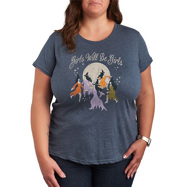 

Футболка Halloween с принтом "Witches" для plus size Licensed Character, Heather Blue, Синий, Футболка Halloween с принтом "Witches" для plus size Licensed Character, Heather Blue