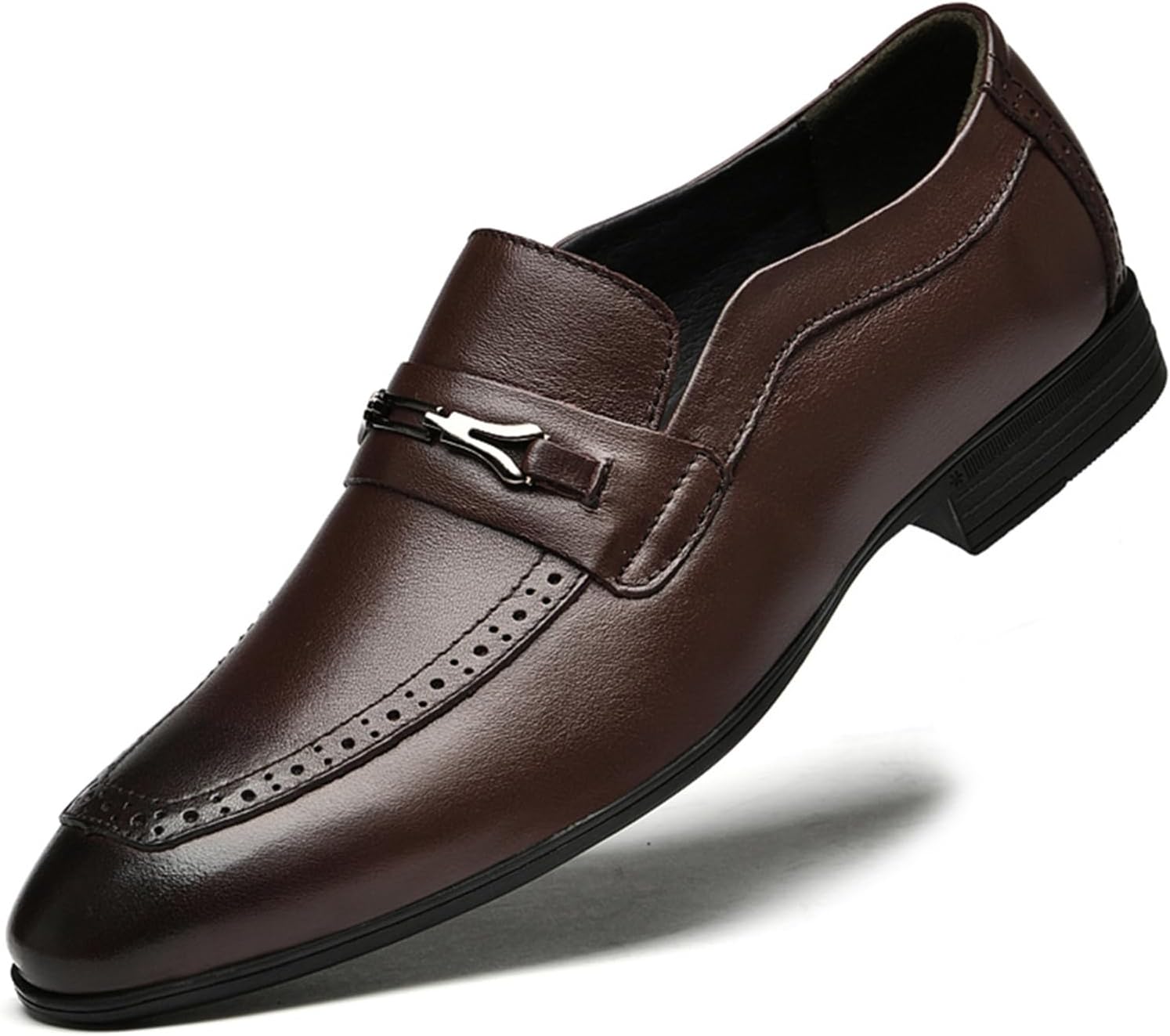 

Мужские классические туфли MWX Оксфорды для делового и повседневного ношения с крыльями, коричневый