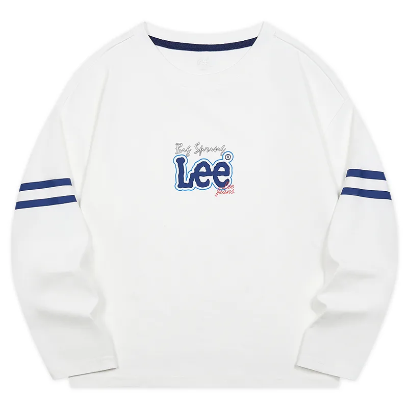 Футболка с круглым вырезом для школьников Lee, Moon White