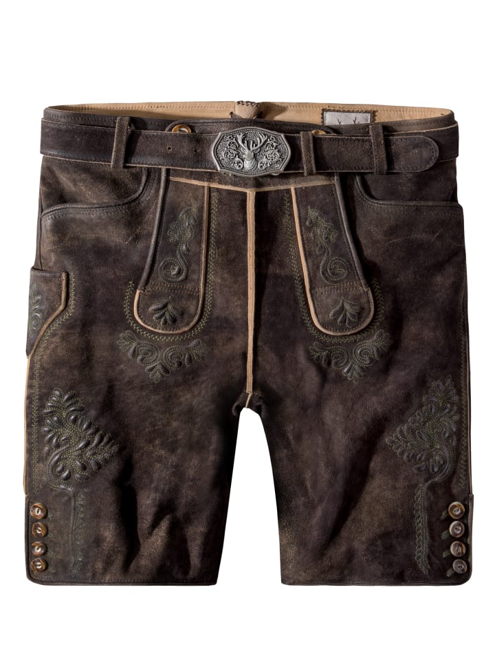 

Stockerpoint Кожаные брюки "Бертль" коричневого цвета с вкраплениями