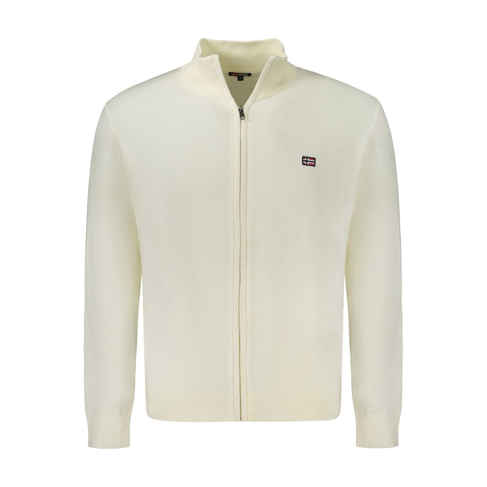 

Белый полиамидный мужской кардиган Geographical Norway