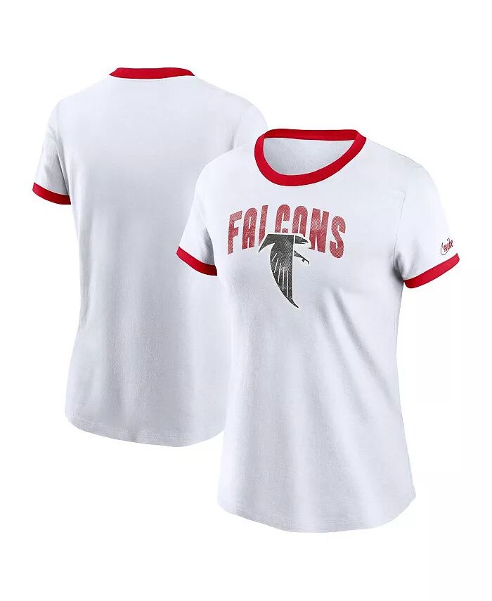 

Женская белая футболка Atlanta Falcons Rewind Ringer Tri-blend Nike