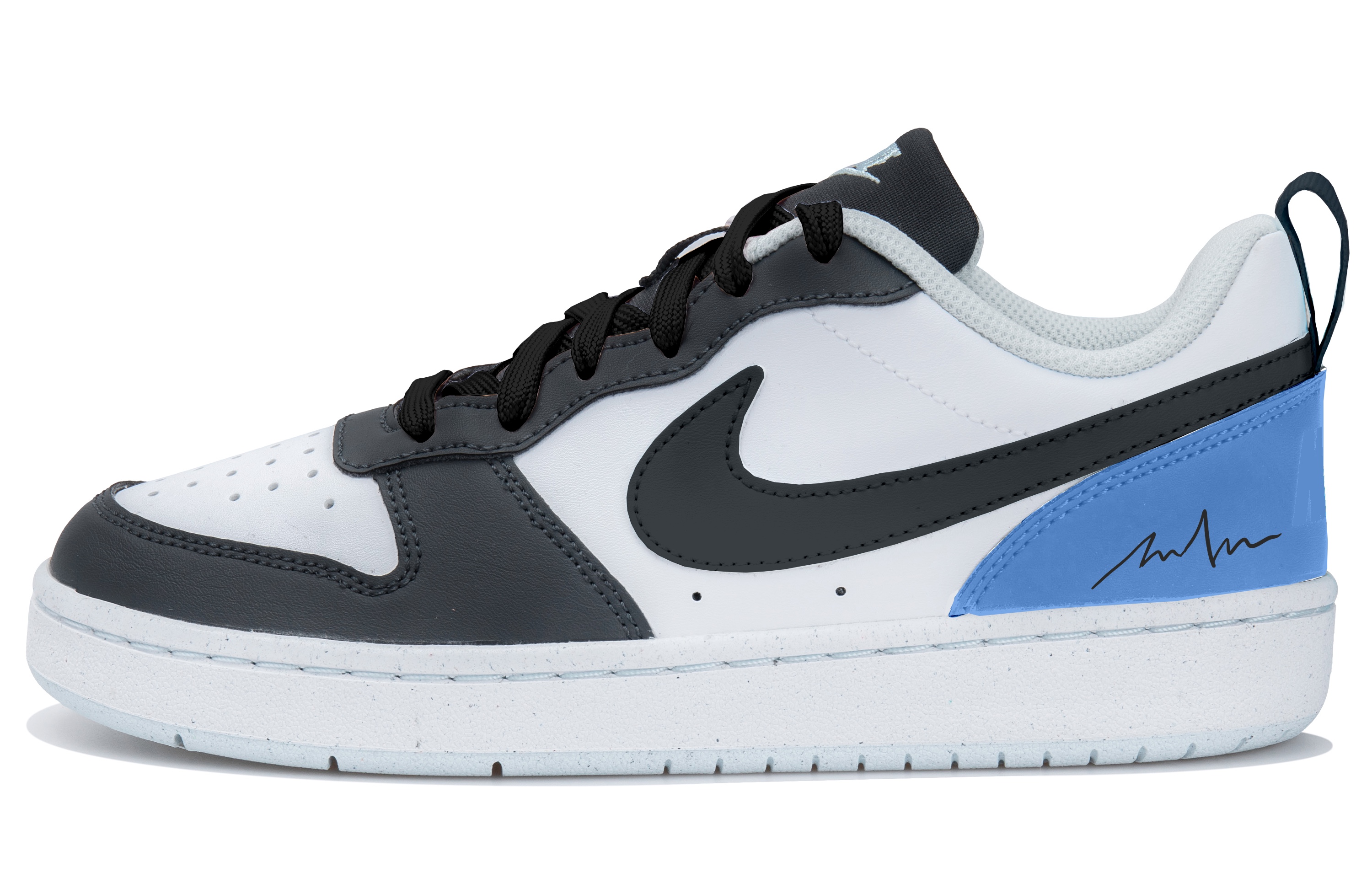 

Низкие детские кроссовки для скейтбординга Court Borough для подростков Nike, черный/синий