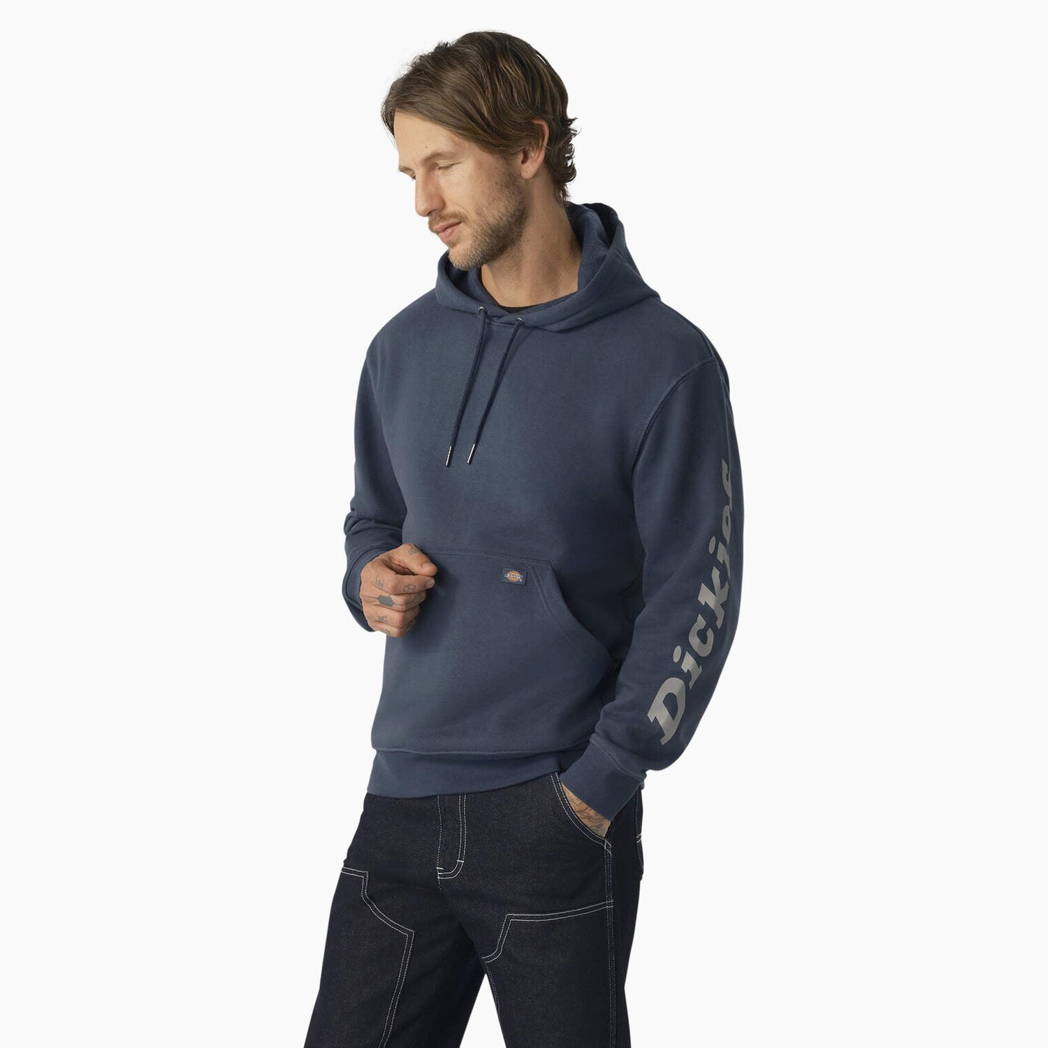 

Толстовка с водоотталкивающим логотипом и рукавами Dickies, цвет Airforce Blue (Af)