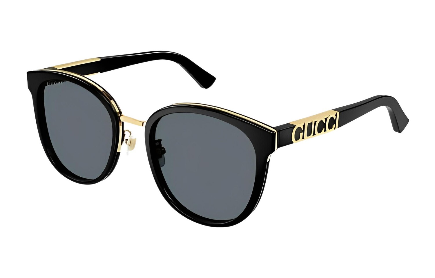 

Очки солнцезащитные женские Gucci Round-Frame, черный