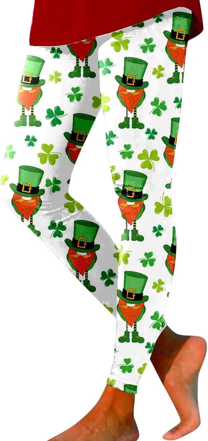 

Женские леггинсы St Patricks Day Shamrock Irish Green Casual Loose High Waist