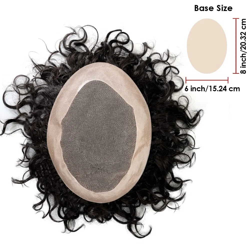 Мужской кудрявый парик из натуральных волос от Lordhair Lordhair, Black — фото 2