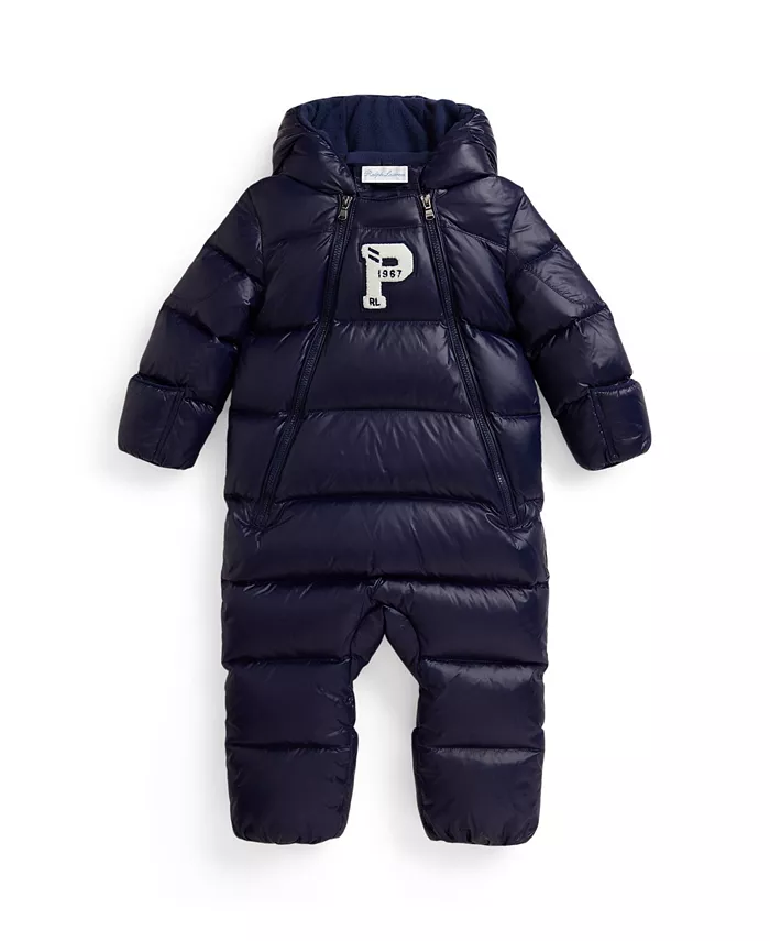 

Детский утепленный комбинезон с капюшоном Letterman для мальчиков Polo Ralph Lauren, синий