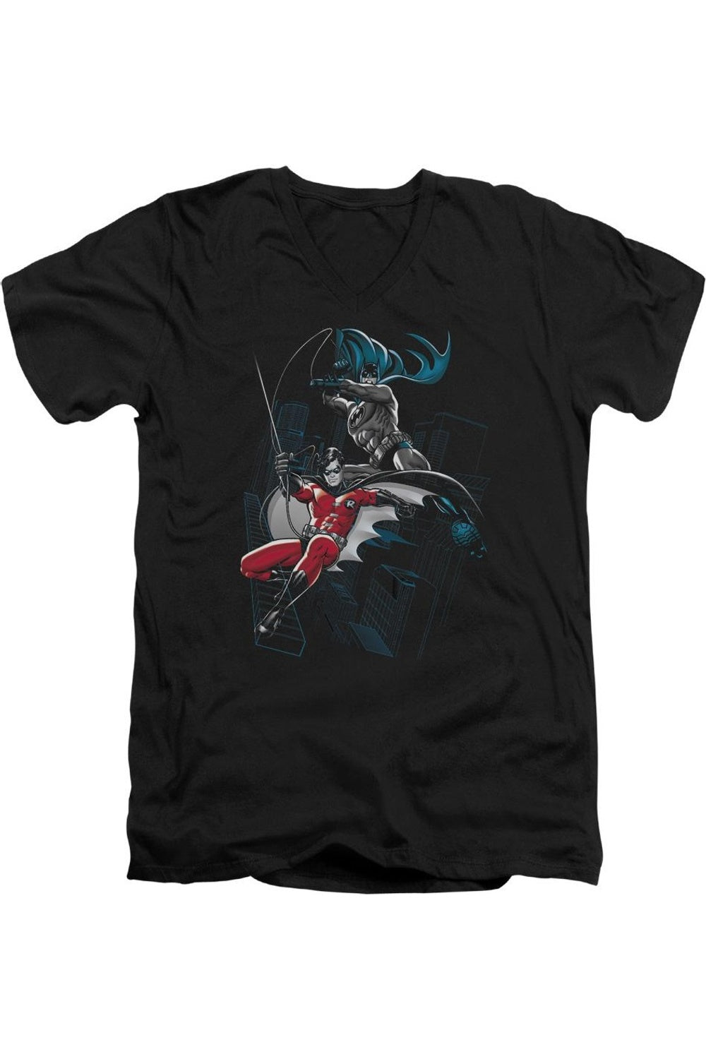 

Футболка Batman Black And White с коротким рукавом и V-образным вырезом для взрослых Gildan