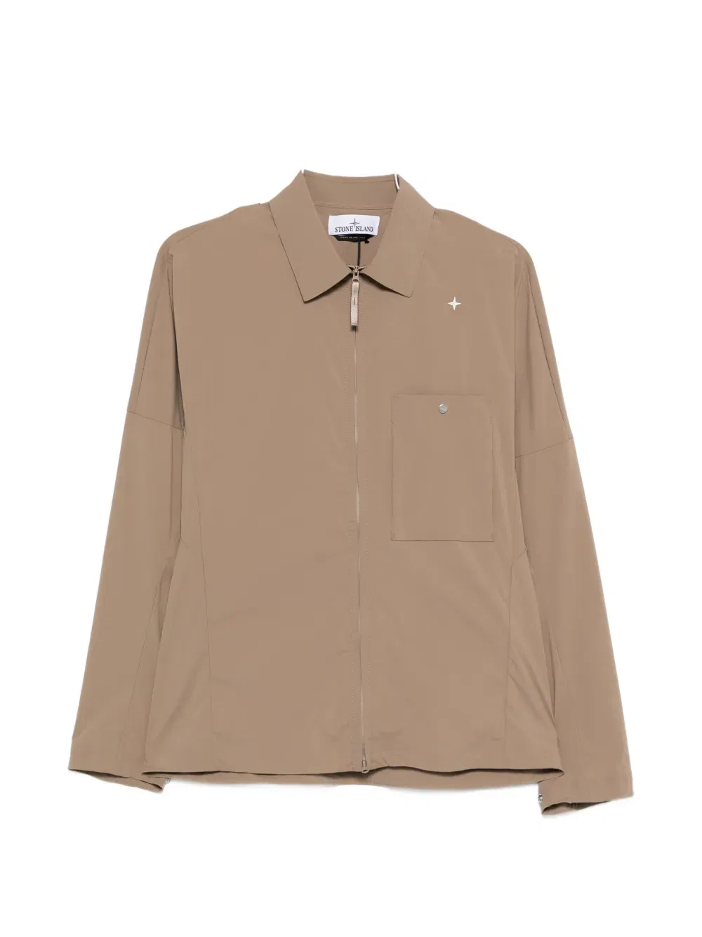 Рубашка с нагрудным карманом Stone Island, коричневый