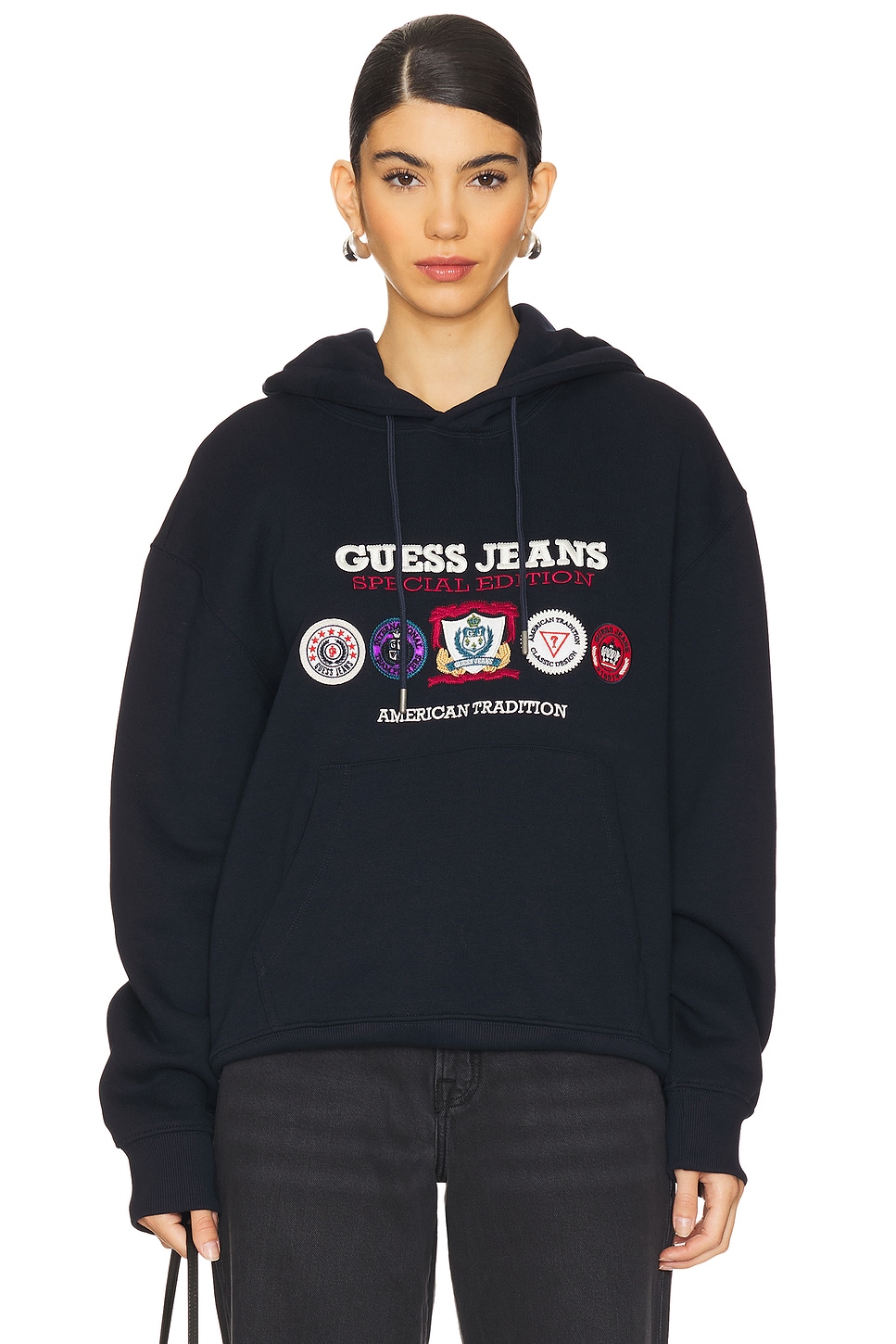 

Толстовка с капюшоном spec edition Guess Jeans, цвет daring ocean