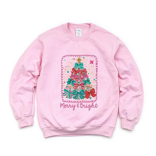 

Графический свитшот Merry & bright bow tree Simply Sage Market, Light Pink, Зеленый, Графический свитшот Merry & bright bow tree Simply Sage Market, Light Pink