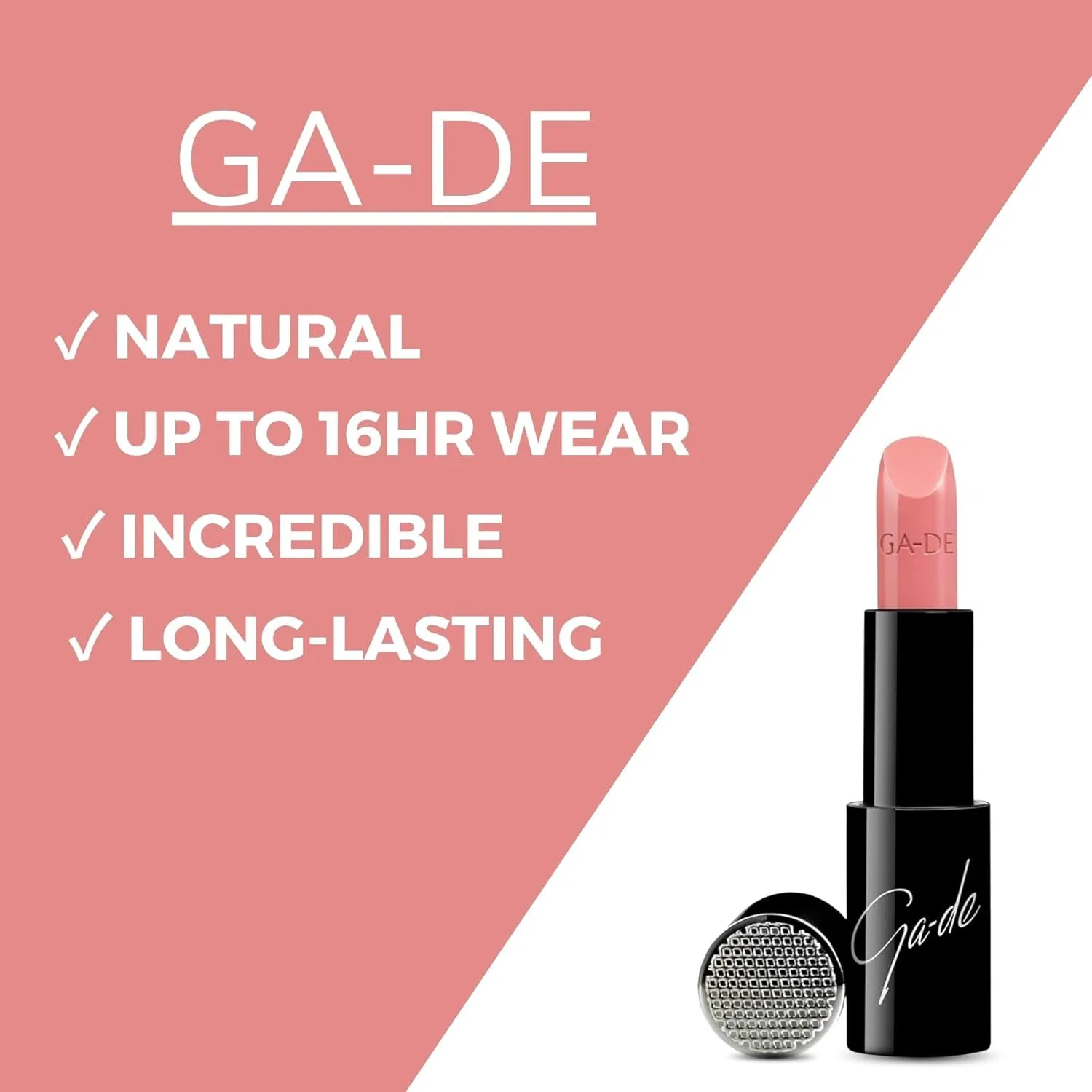 Губная помада GA-DE Selfie Full Color Lipstick 850, аргановое масло, 0.14 унции, каштановый — фото 2