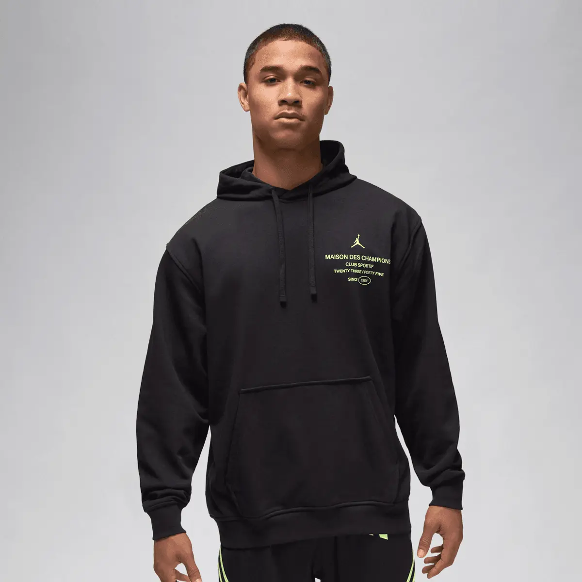 

Худи Jordan Dri-FIT Sport Fleece, черный/зеленый