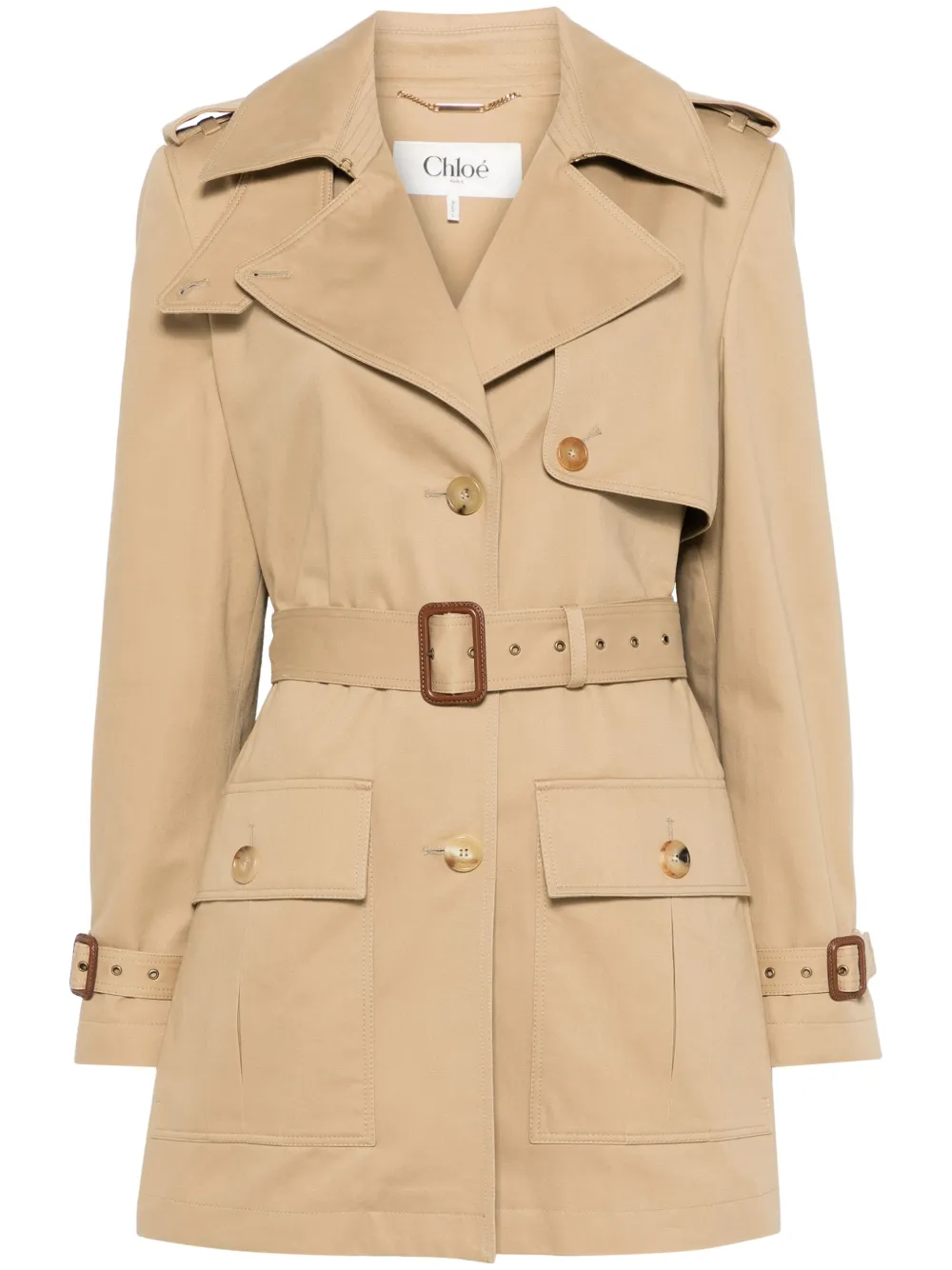

Тренч с поясом CHLOÉ, нейтральный
