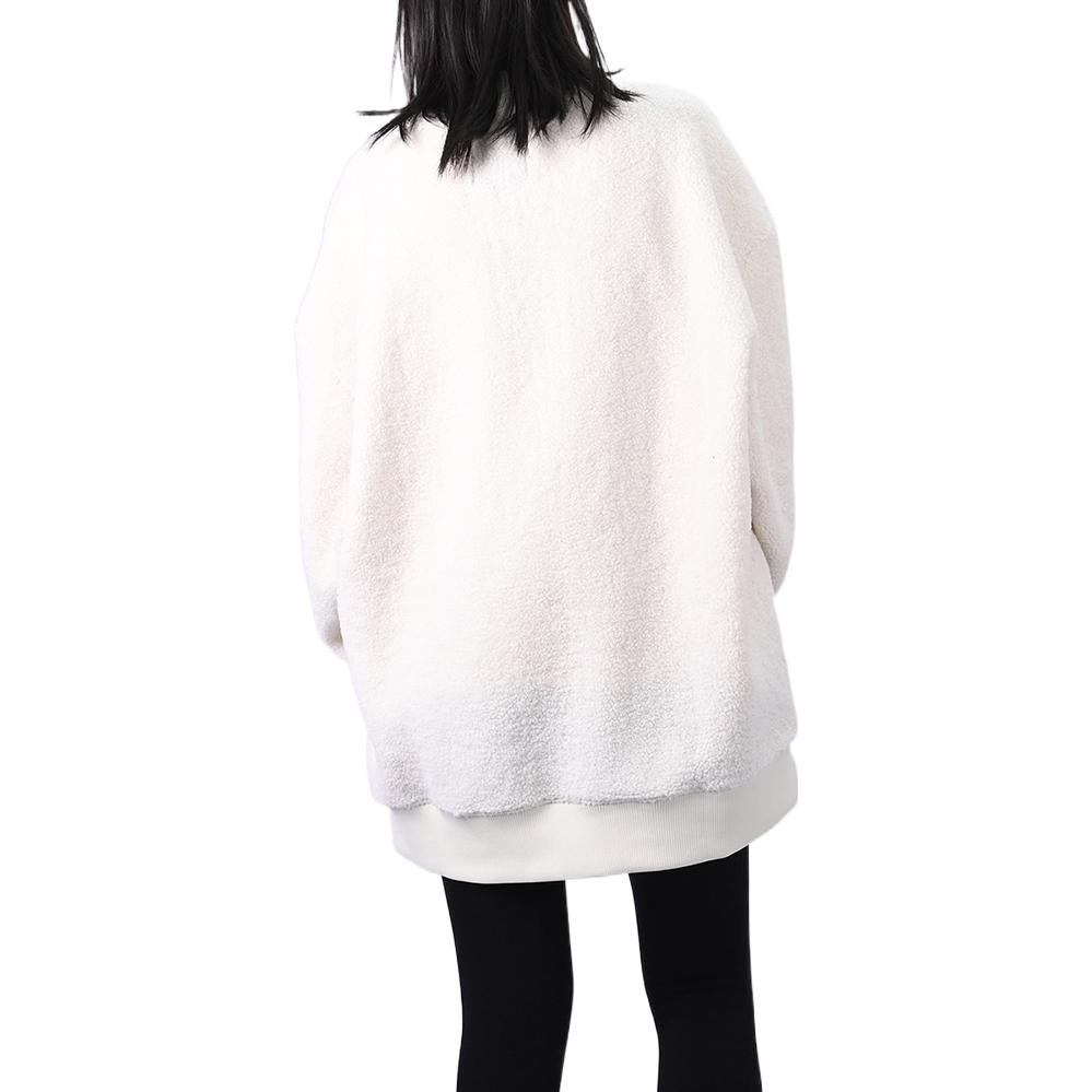 Толстовка Vans lamb's wool Contrast Color Stitching Round Neck Couple Style Creamy White VN0A5H7M3KS, белый — фото 3