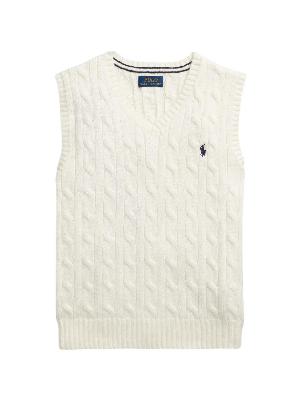 Жилет крупной вязки Polo Ralph Lauren Kids, нейтральный