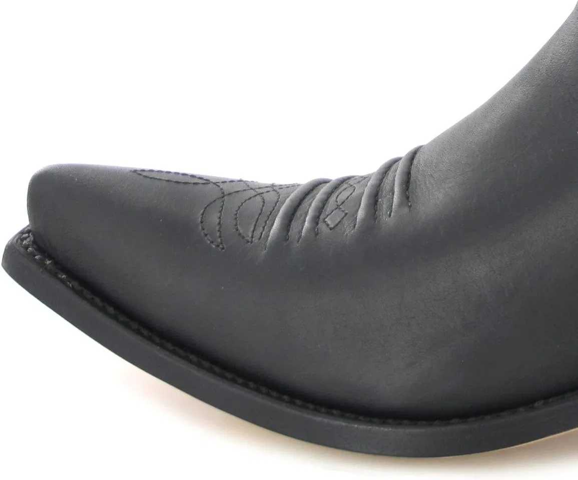 Ковбойские ботинки Mayura, модель MB020, унисекс, кожаные Mayura Boots, Black — фото 2