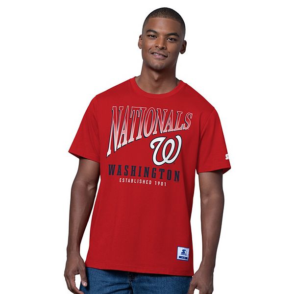 

Мужская футболка washington nationals двухцветная красная/серая Starter