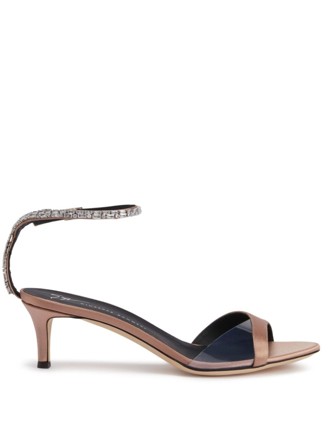 Босоножки Leeah 50 с кристаллами Giuseppe Zanotti, розовый