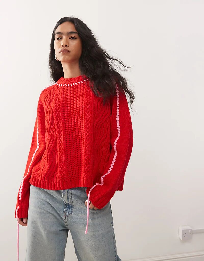 

COLLUSION толстый вязаный джемпер с косами