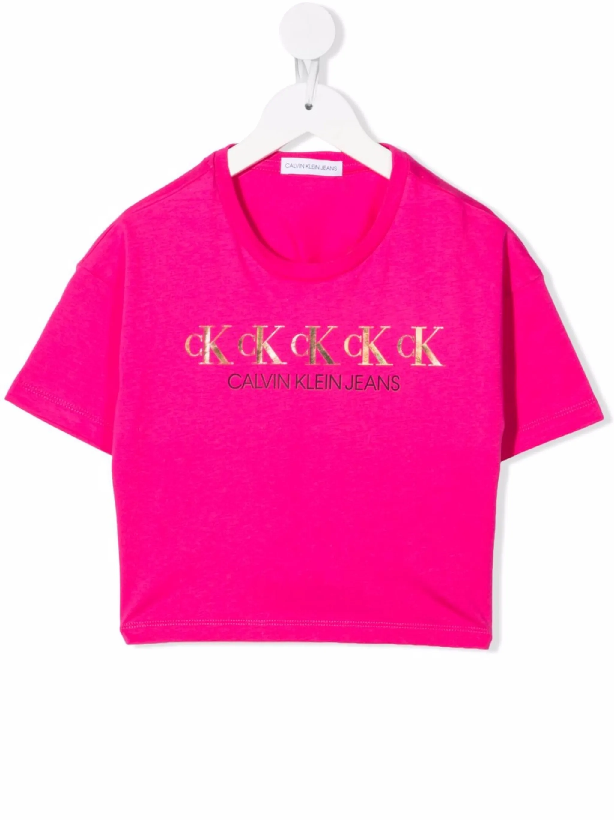 Футболка с логотипом Calvin Klein Kids, розовый