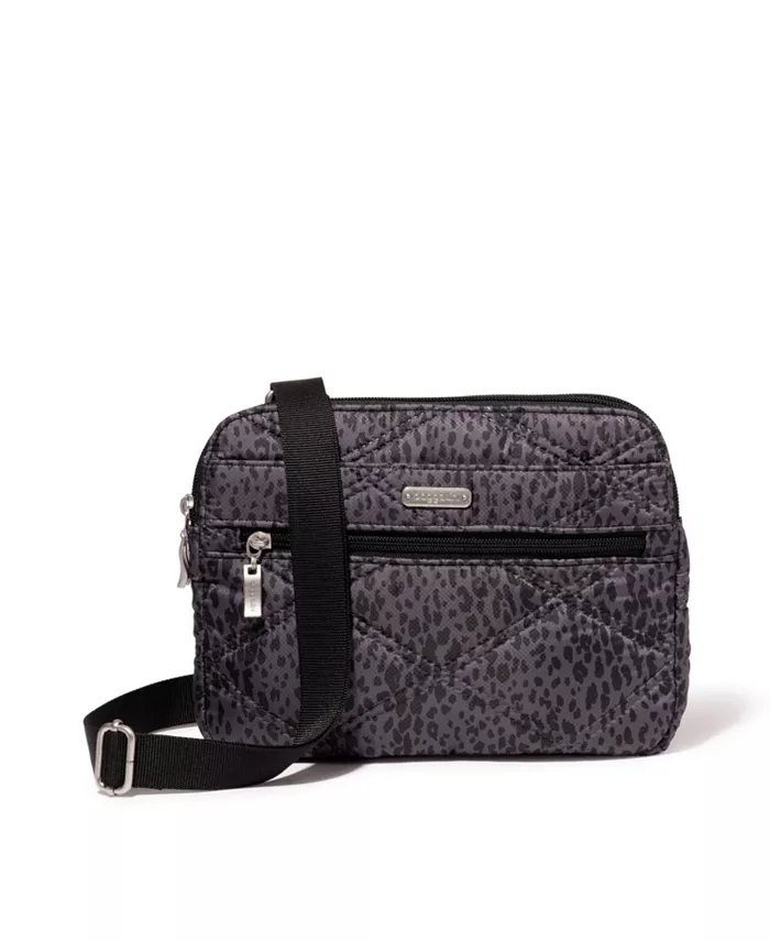 

Сумка кросс-боди Baggalini Quilted Double Zip Anytime Baggallini, черный