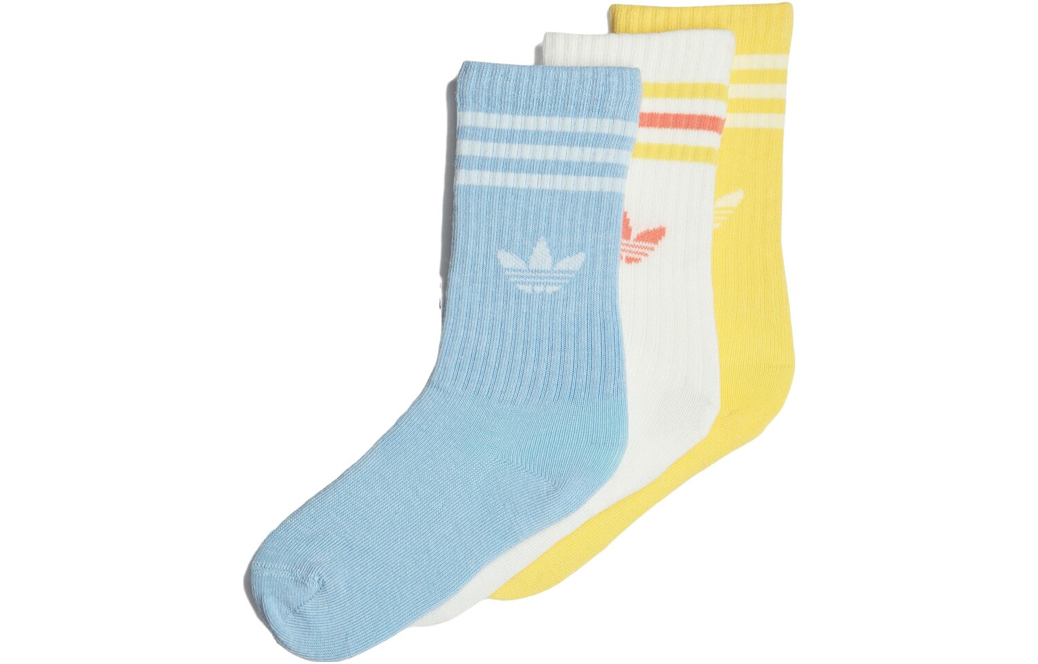 

Детские носки Adidas Originals, цвет 1 set of 3 double (blue + white + yellow)