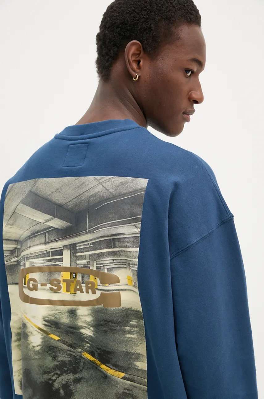 

Хлопковая толстовка G-Star Raw, синий