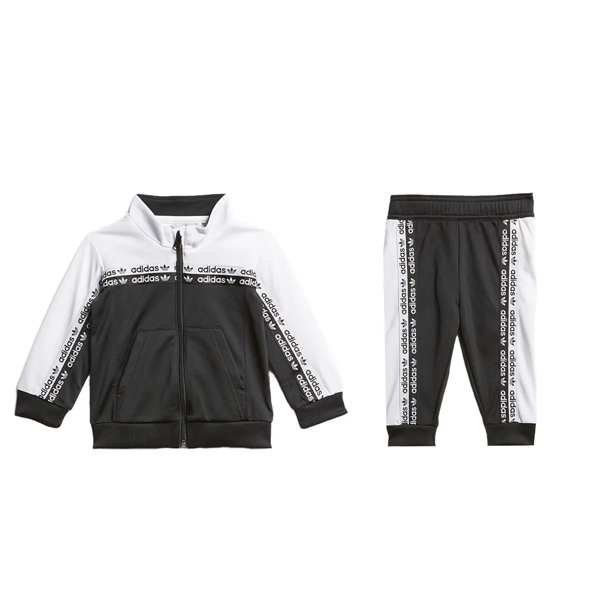 Повседневная спортивная одежда для младенцев и малышей Adidas Originals, черный/белый — фото 3