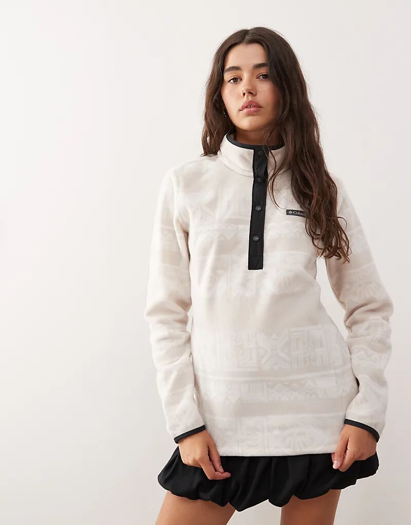 

Флис Columbia Benton Springs с принтом 1/2 на кнопках бежевого цвета